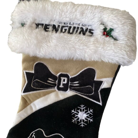 Pittsburgh Penguins NHL Christmas Stocking Embroidered Logo Faux Fur Cuff - Picture 3 of 12